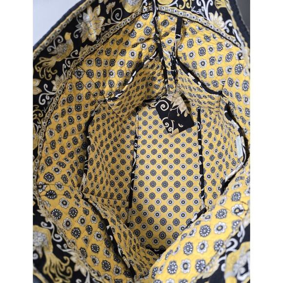 Vera Bradley X Large Tote Bag & Snap Card/ID Wallet Yellow Bird Black/Yellow - Picture 11 of 14